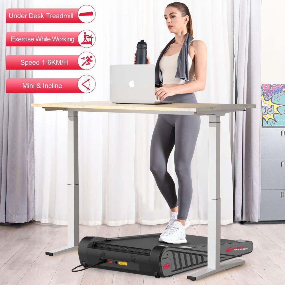 Under Desk Walking Treadmill with 5% Incline, 2.5HP, LED Display 3/7