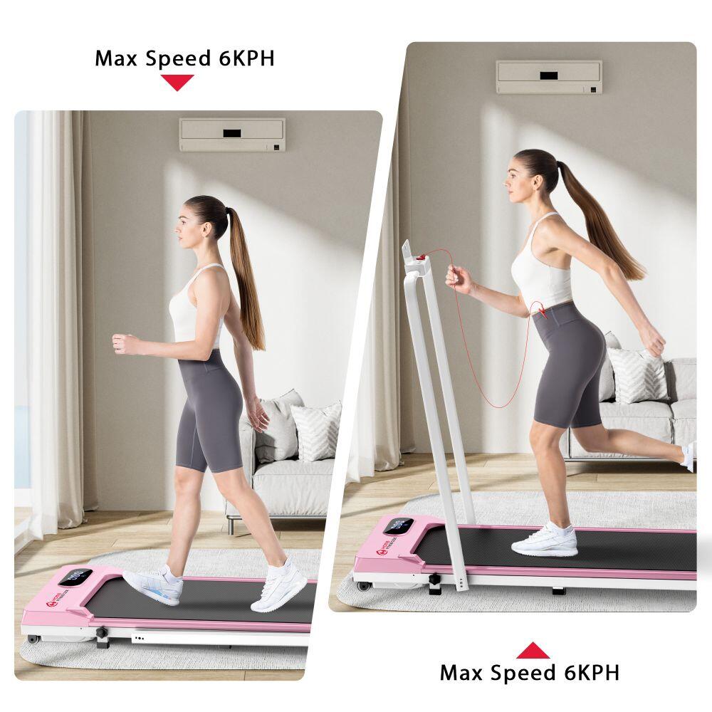 2-in-1 Folding Treadmill with LED Display, 1–6KM/H Speed Range 6/7