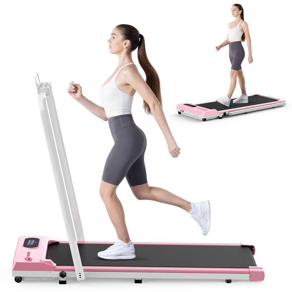 2-in-1 Folding Treadmill with LED Display, 1–6KM/H Speed Range 2/7