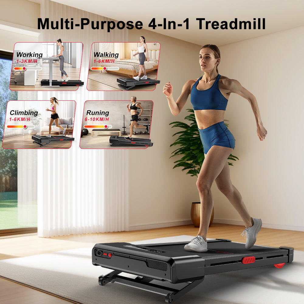 4-in-1 Treadmill with Auto Incline, 3.0HP Motor & LED Display 6/7