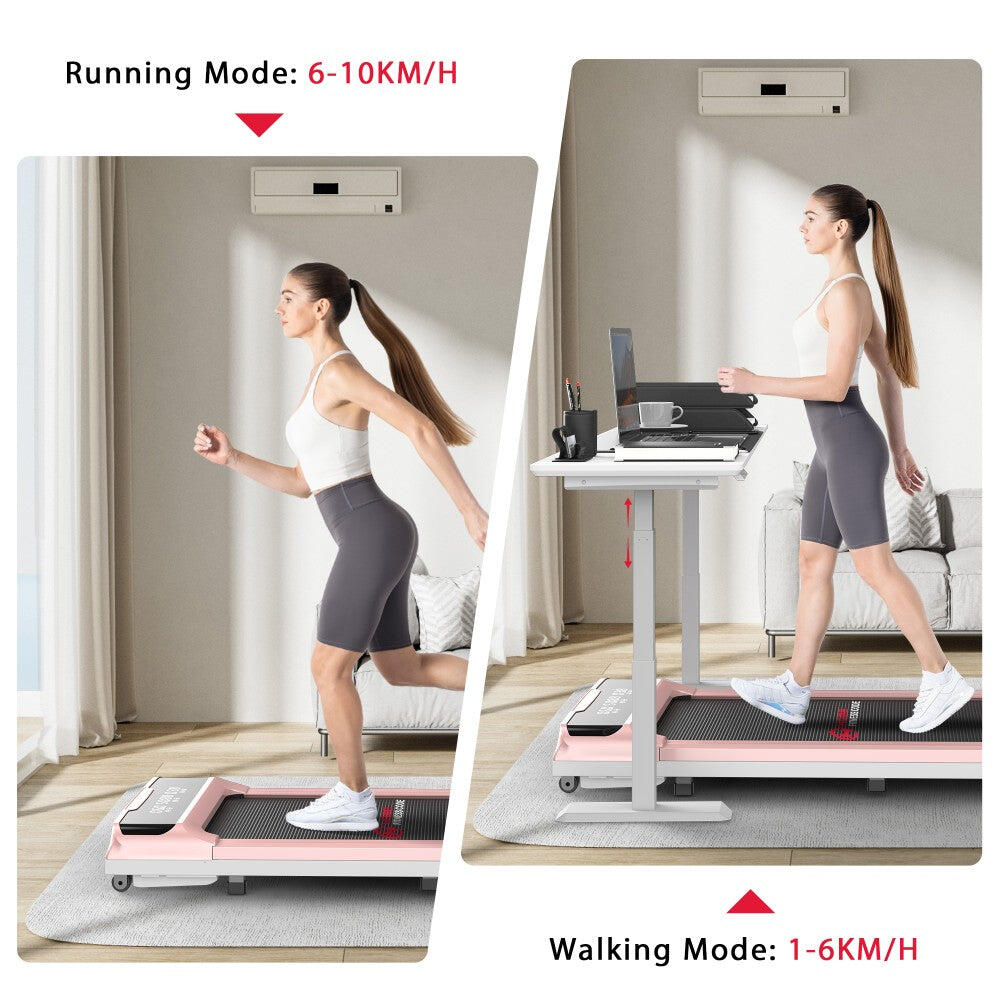 Quiet Under Desk Walking Treadmill,2.5HP, 10KPH, LED Display 6/7