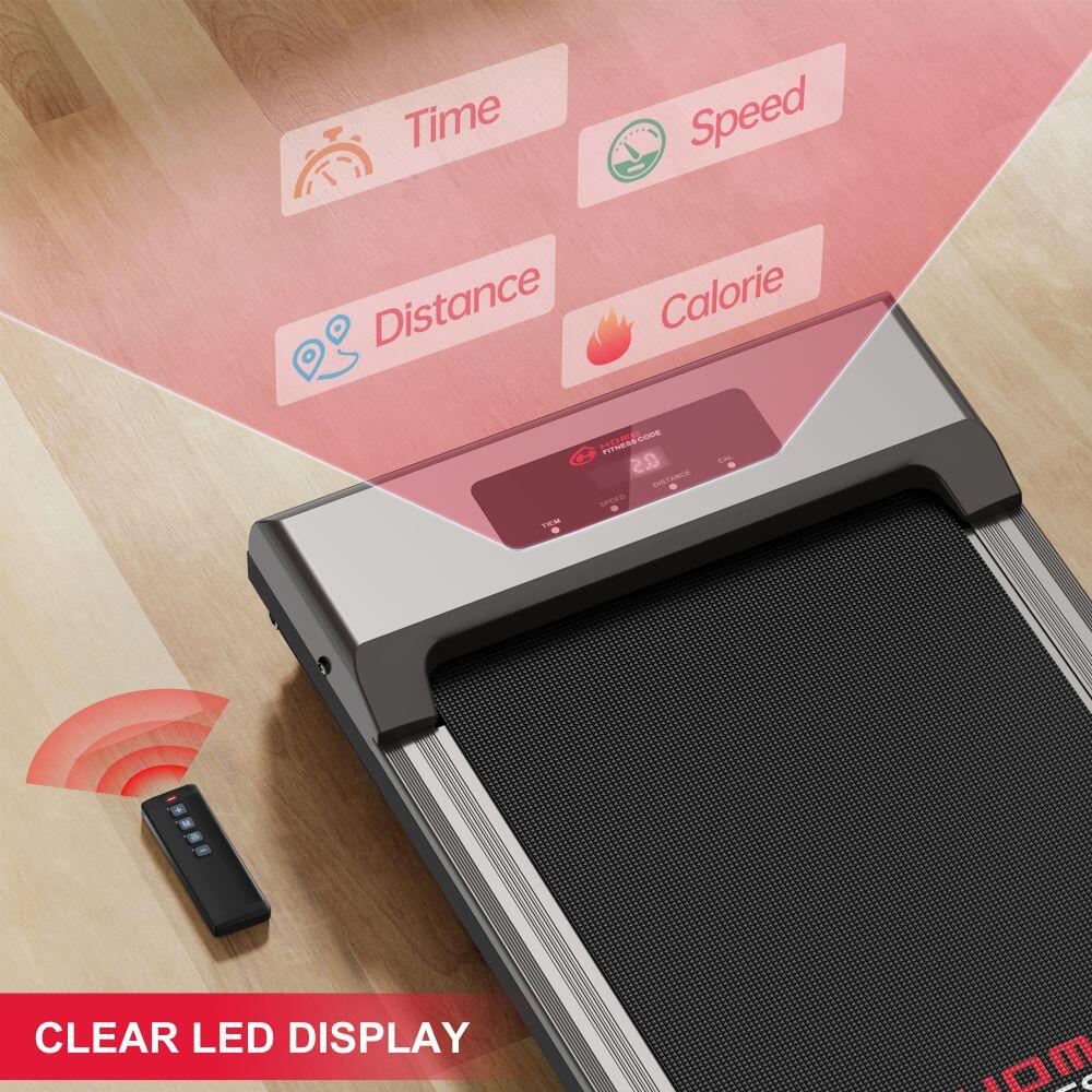 Compact Under-Desk Treadmill,10KPH, 2.5HP Motor, LED Display 4/7