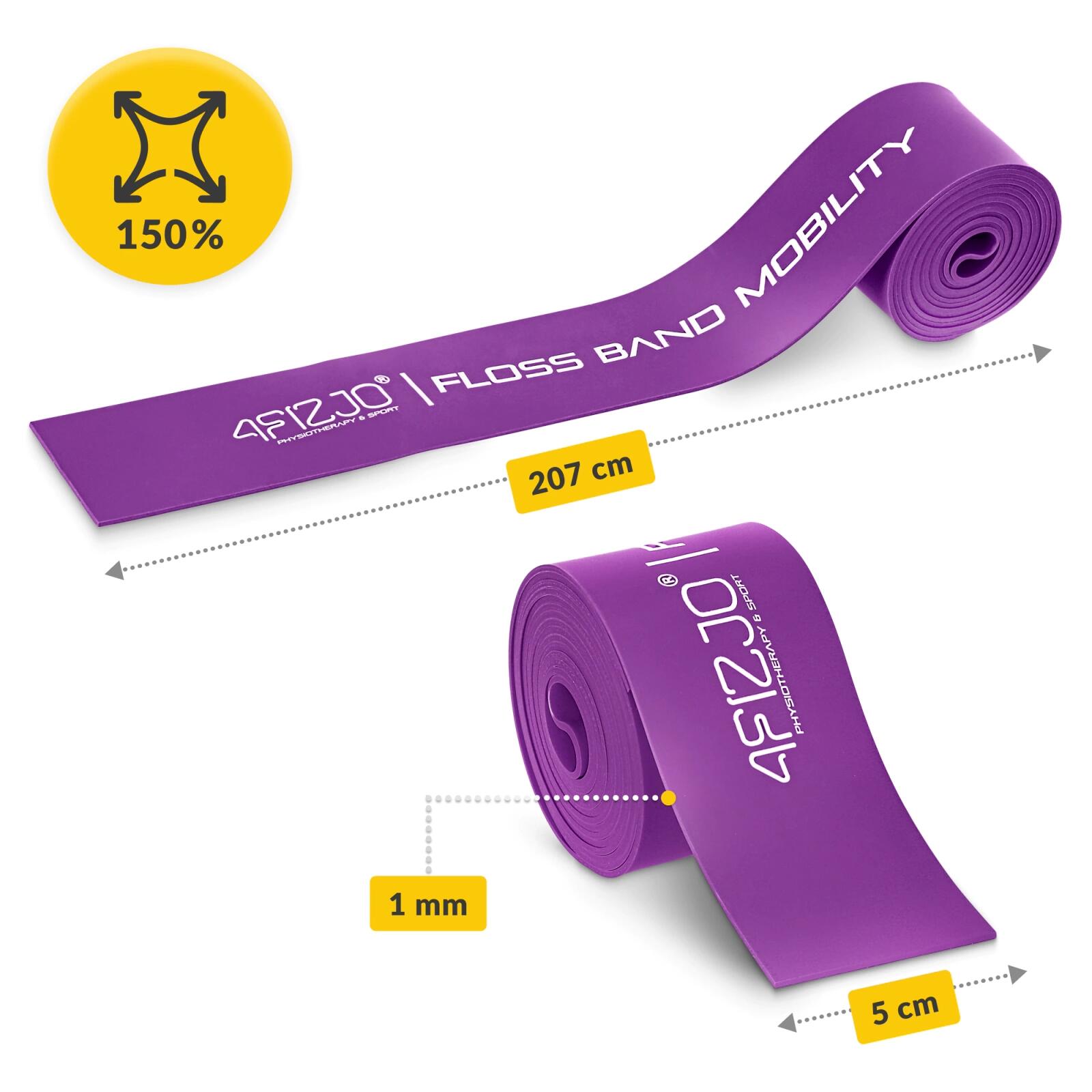 Taśma rehabilitacyjna do ćwiczeń FLOSS BAND 4FIZJO 1 mm 6/7