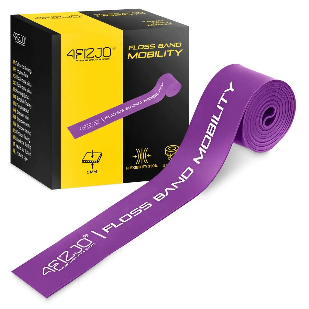 Лента за флосинг FLOSS BAND 4FIZJO латекс, 207 см, 5 см, 1 мм, компресия