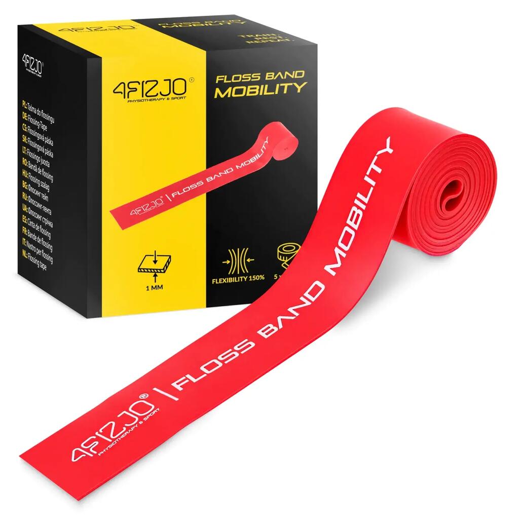 Лента за флосинг FLOSS BAND 4FIZJO латекс, 207 см, 5 см, 1 мм, компресия