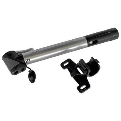 XLC Teleskop-Minipumpe Beta PU-T02 7 bar silber Aluminium 230mm Dualkopf