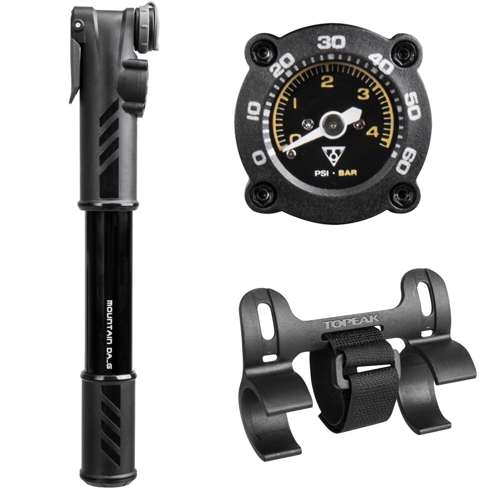 Pompa a mano Topeak Mountain DA G (max 60 psi / 4 bar) nera 2/7