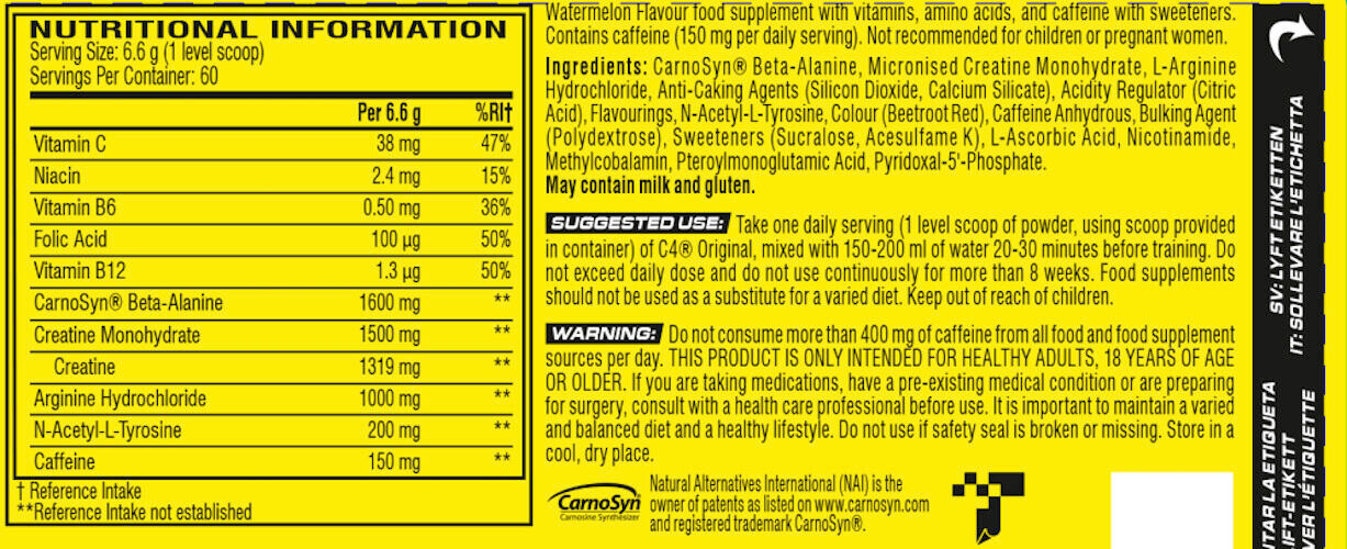 Booster - C4 Original Pre-Workout - Pastèque 3/3