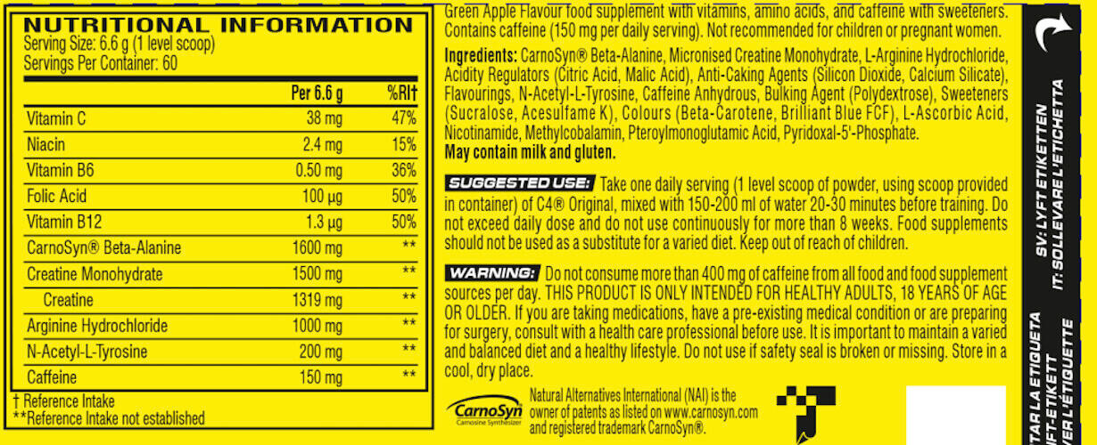 Booster - C4 Original Pre-Workout - Pomme Verte 3/3