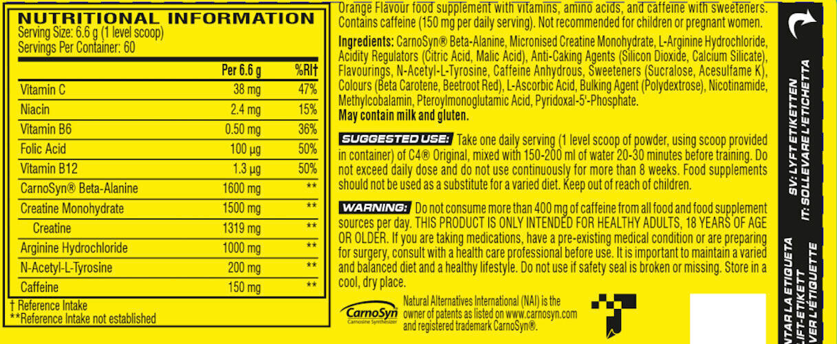 Booster - C4 Original Pre-Workout - Orange 3/3