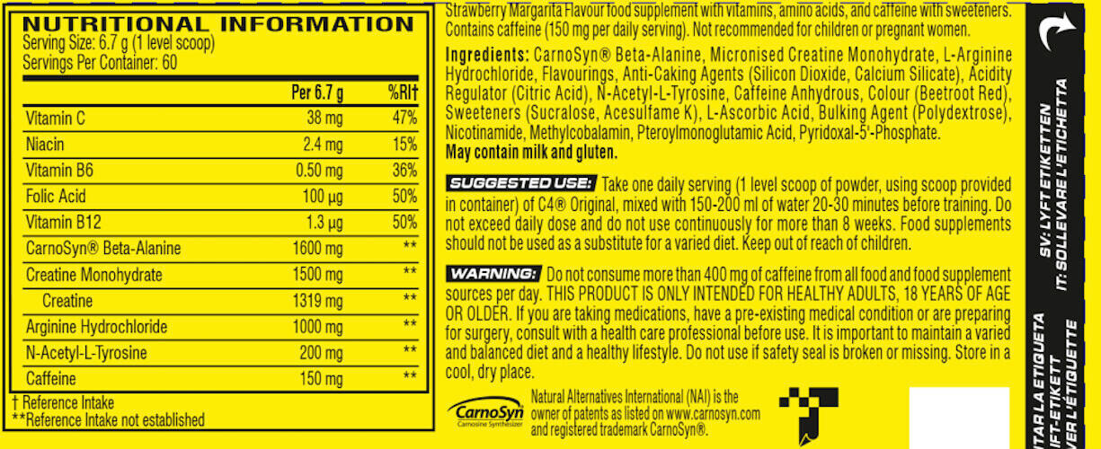 Booster - C4 Original Pre-Workout - Margarita Fraise 3/3