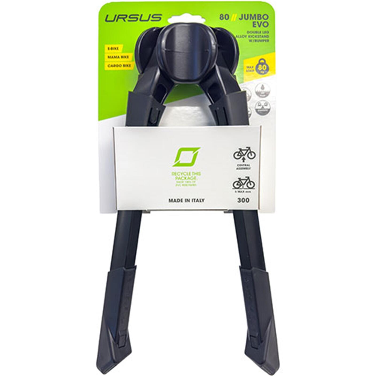 Ursus Middenstandaard Dubbel Evo 26 275mm Zwart voor E-bikes 1/4