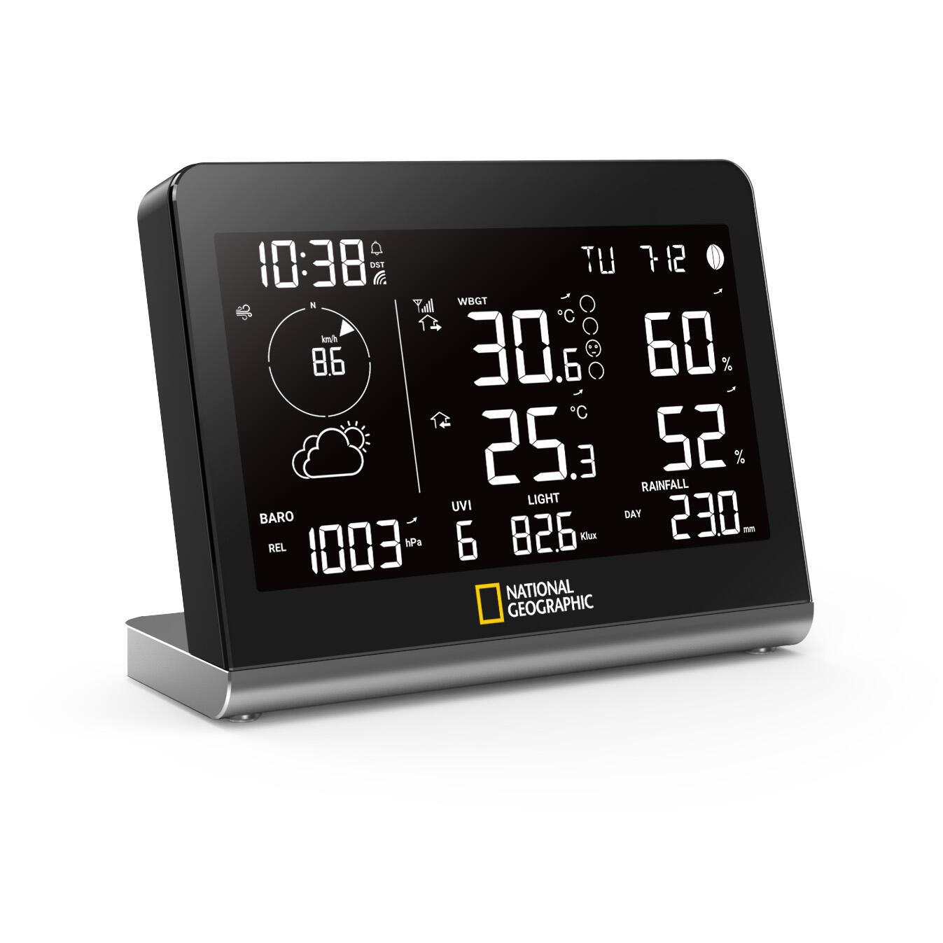 Station météo radio SC avec capteur extérieur 8-en-1 et changement de couleur 6/7