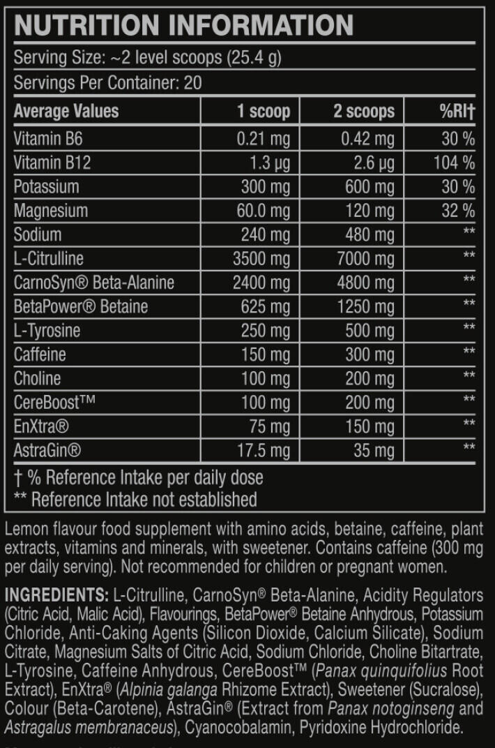 Pre-workout - C4 Ultimate - Citron 500g 3/3