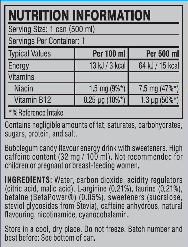 Pack C4 Bebida Energética (12x500ml) - Millions Bubblegum 3/3