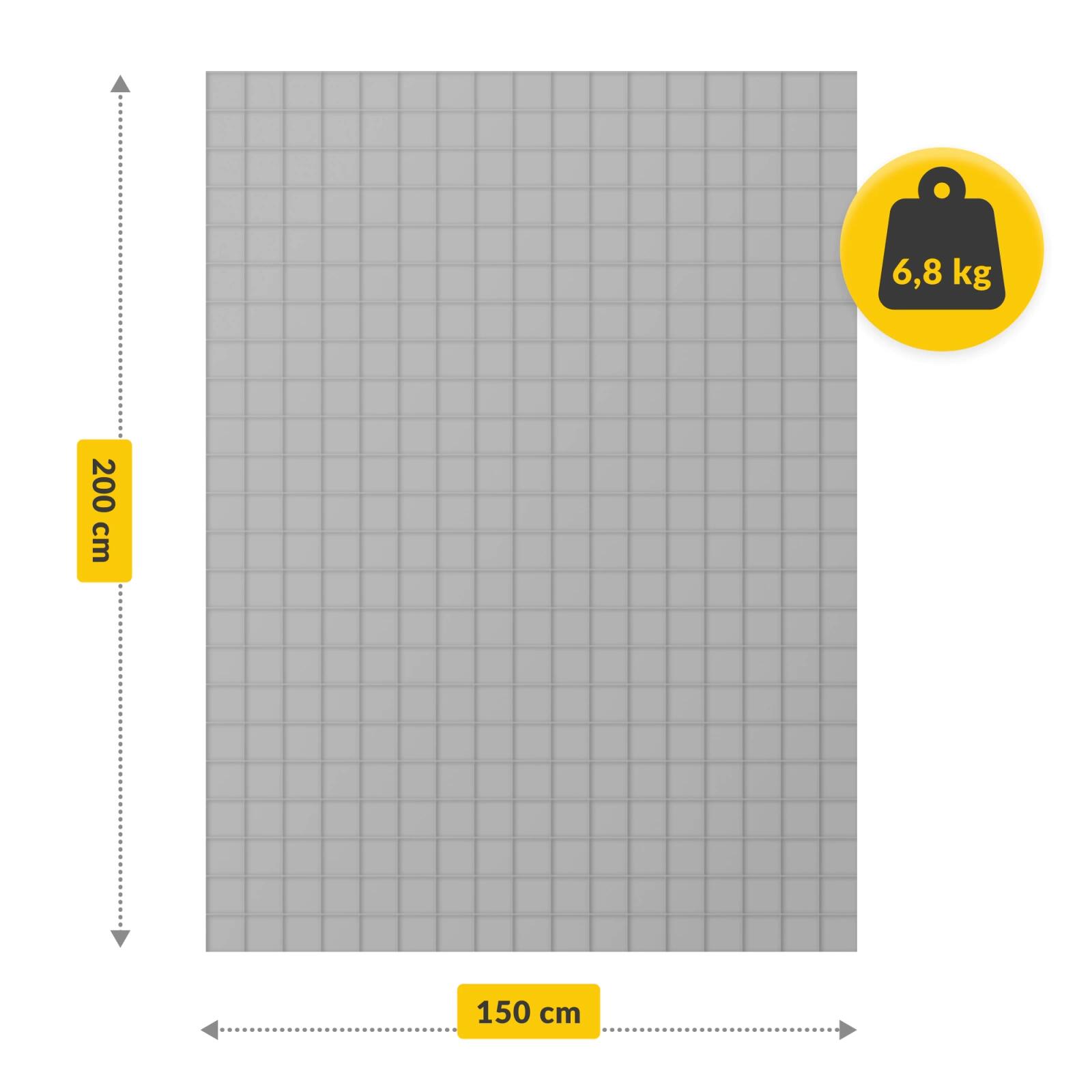 Coperta Ponderata Sensoriale 4FIZJO Antistress 7 Strati 150x200 cm 6,8 kg Grigio 5/7