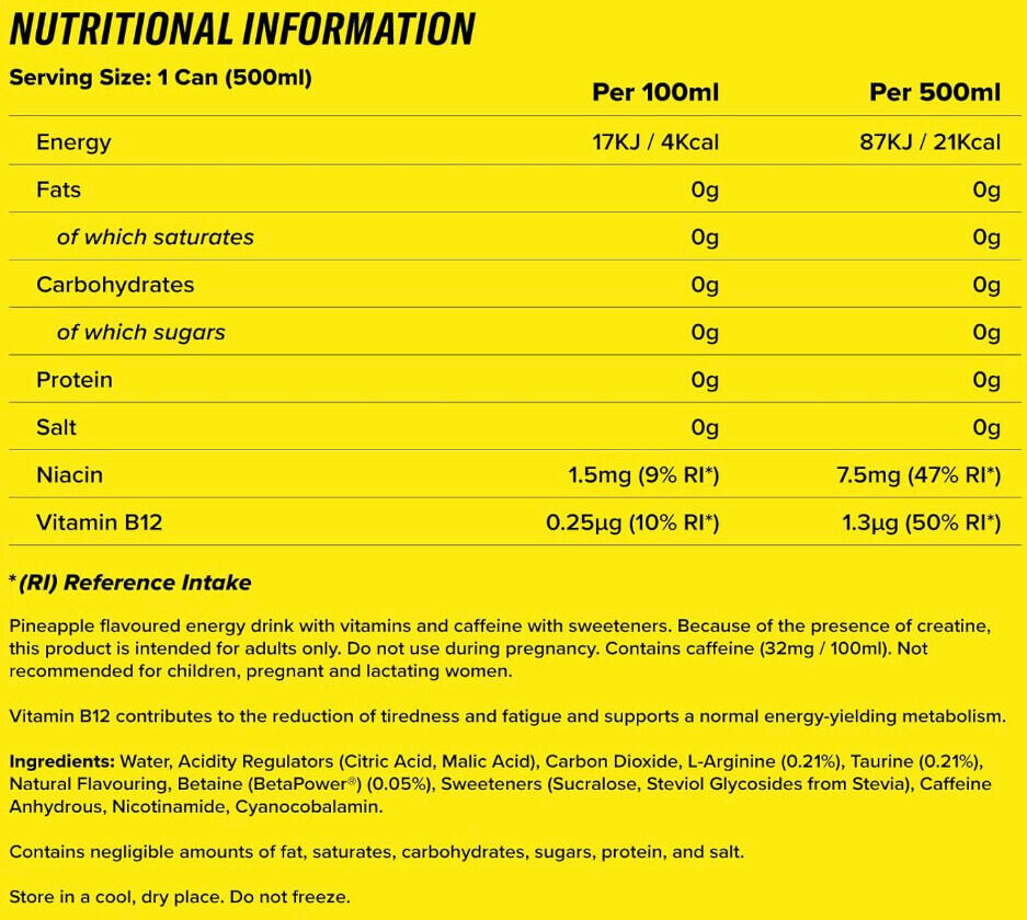 Boissons énergisantes - Boisson C4 Energy - Ananas Pack de 12 3/3