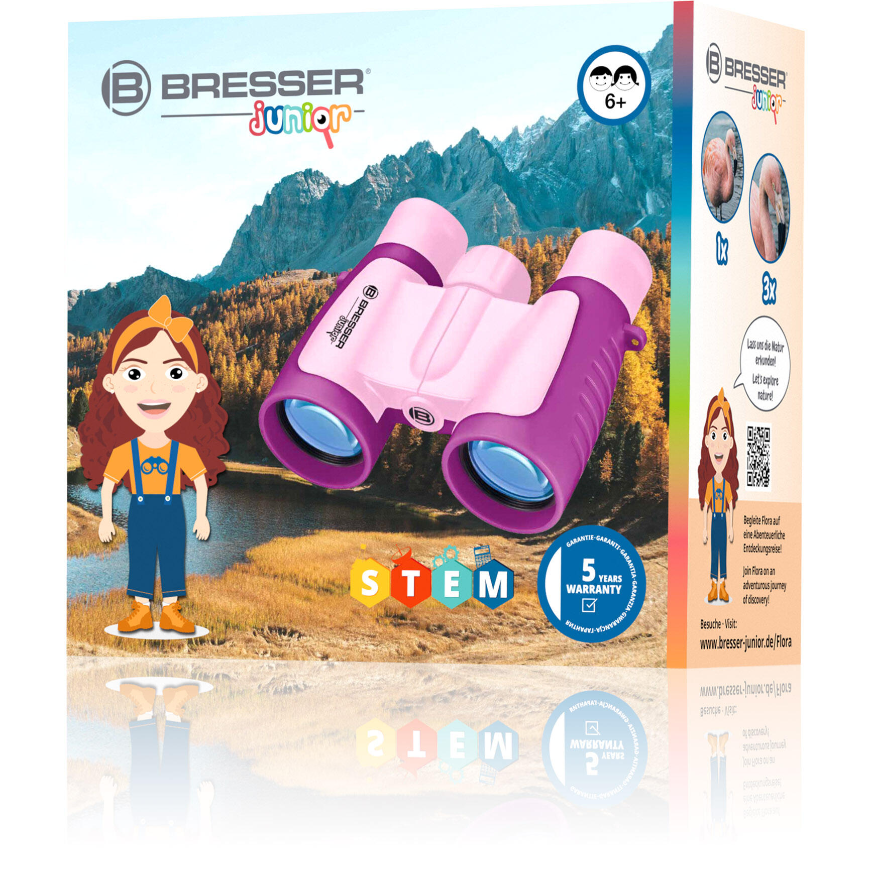 Prismáticos para niños BRESSER JUNIOR 3x30 en diferentes Colores fucsia 7/7