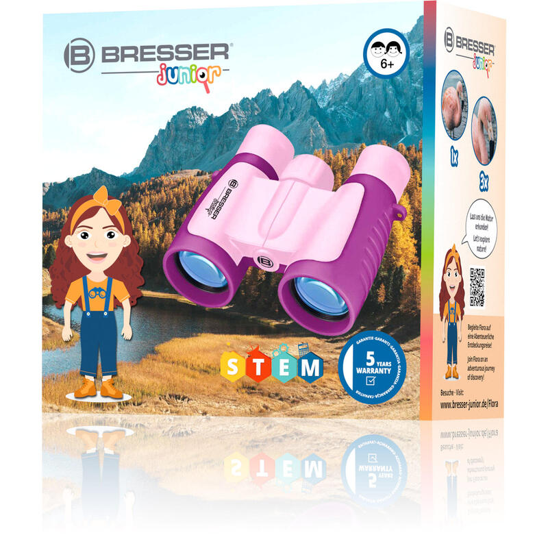 Binoclu Bresser Junior 3x30, roz