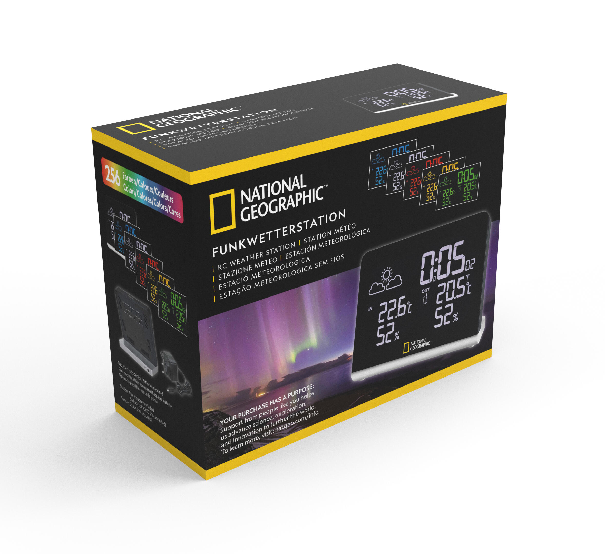 Bezprzewodowa stacja meteorologiczna National Geographic Multi Colour ze zmienny 6/7