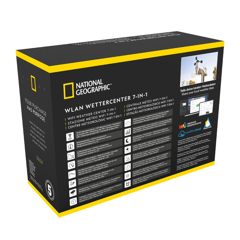 Centrala meteo National Geographic 7-in-1 cu Ecran Colorat