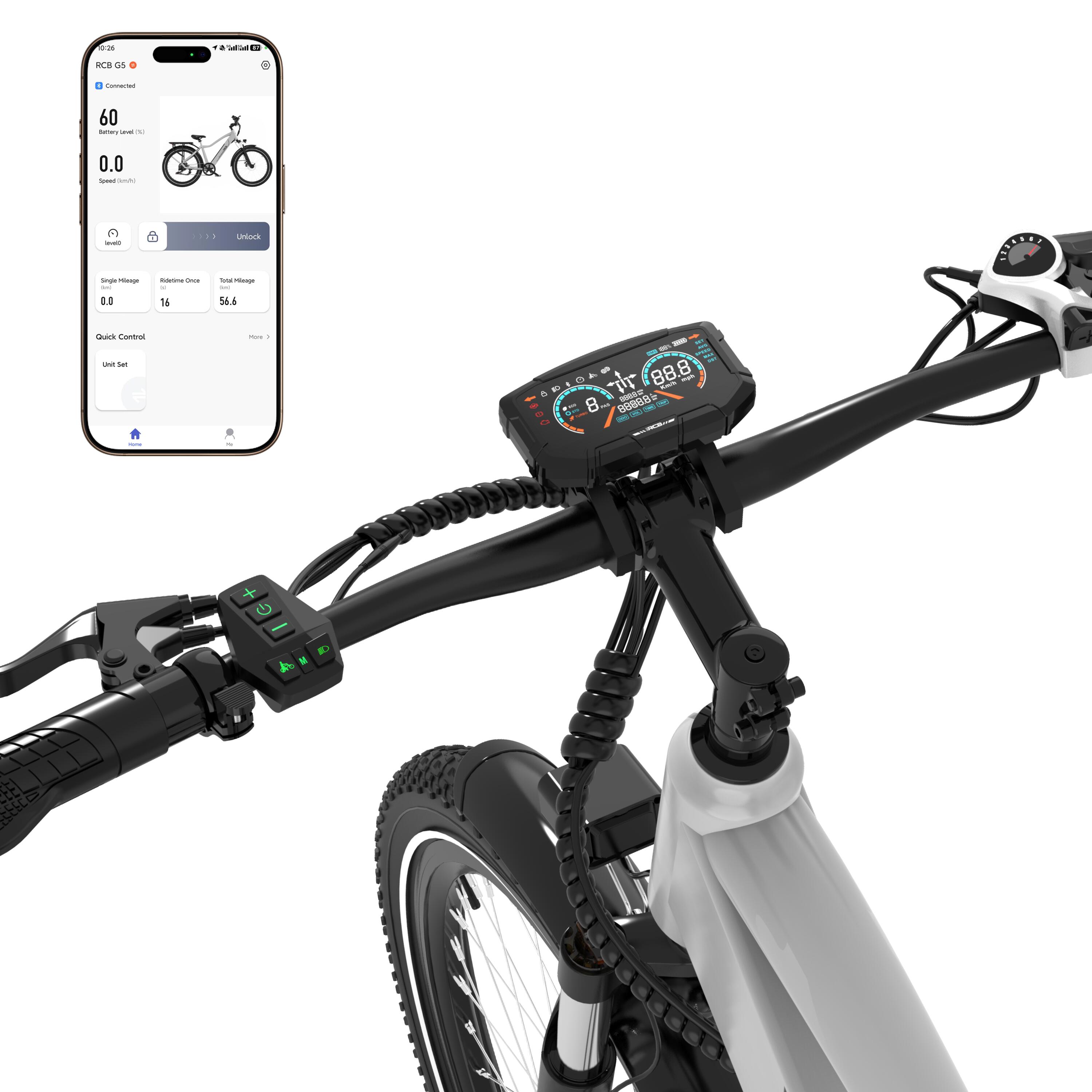 Electric City Bikes G5, E-bikes 27.5",APP&NFC,SILVER 2/8