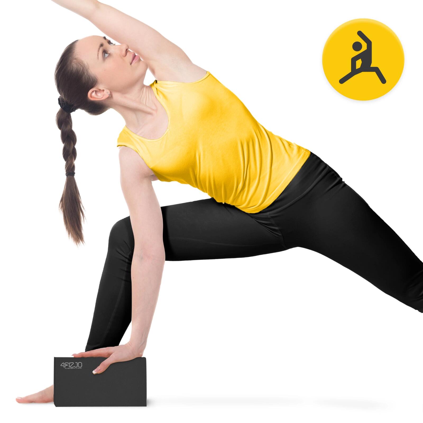 Yogablok yoga pilates EVA-schuim stabilisatie antislip 23x15x7,6cm 4FIZJO 2/7