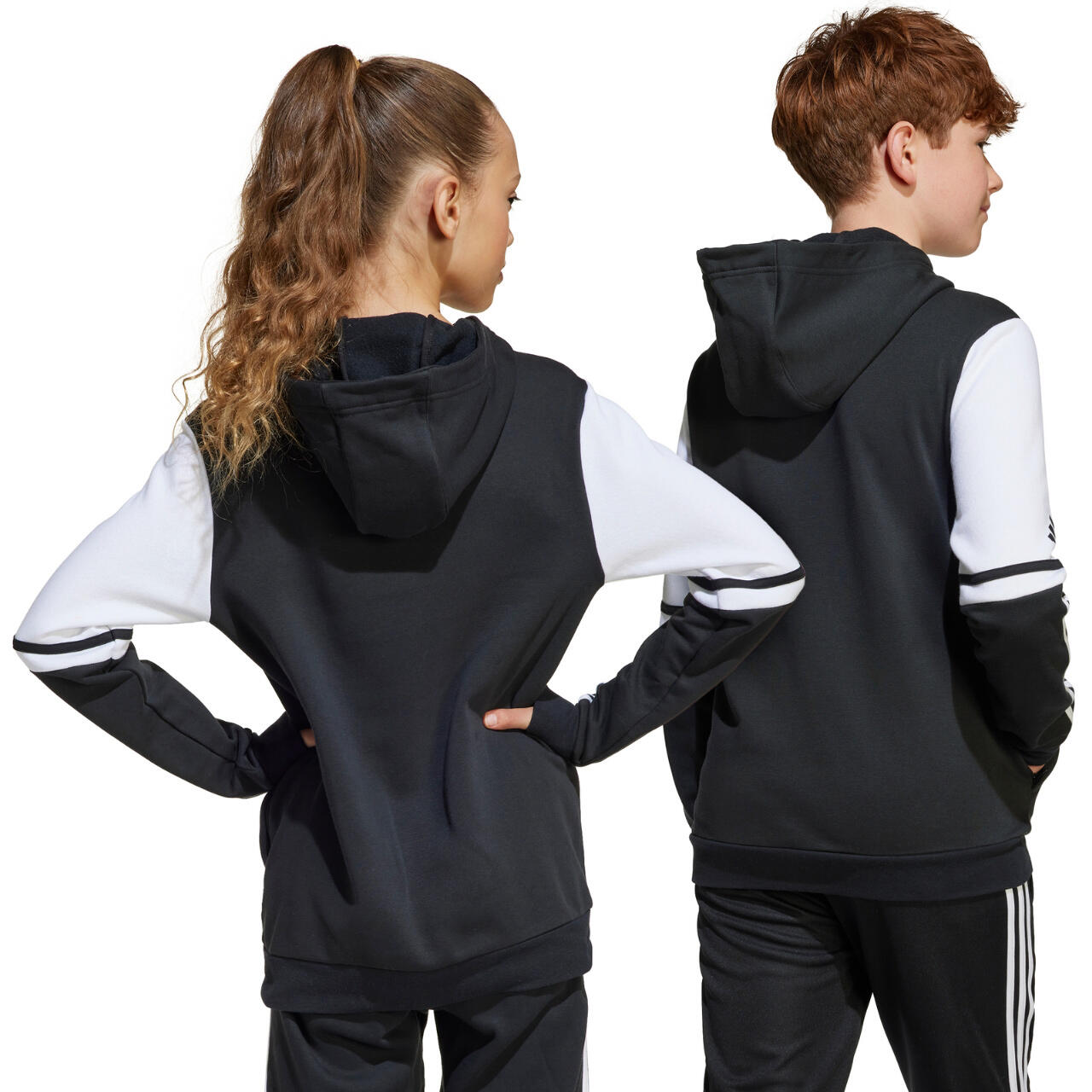 Felpa con Cappuccio Adidas Nera 3/8