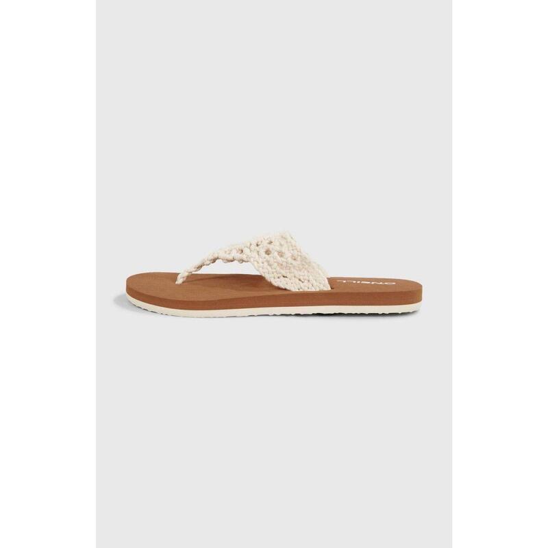 Papuci flip flop Ditsy Crochet Sandals - alb femei