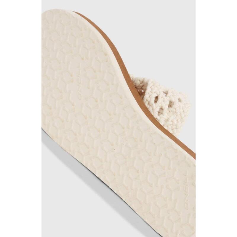 Papuci flip flop Ditsy Crochet Sandals - alb femei
