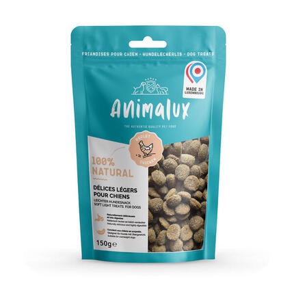 Friandises Délices Légers au Poulet pour Chien – Animalux 150g