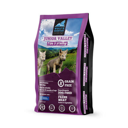 Croquettes Chiot Saumon – Wolf's Mountain Junior Valley 12kg