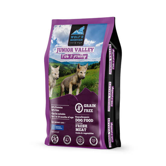 Croquettes Chiot Saumon – Wolf's Mountain Junior Valley 12kg