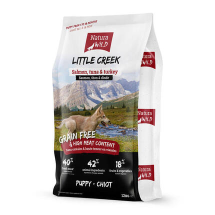 Croquettes Sans Céréales Saumon Chiot – Natura Wild Little Creek 2kg