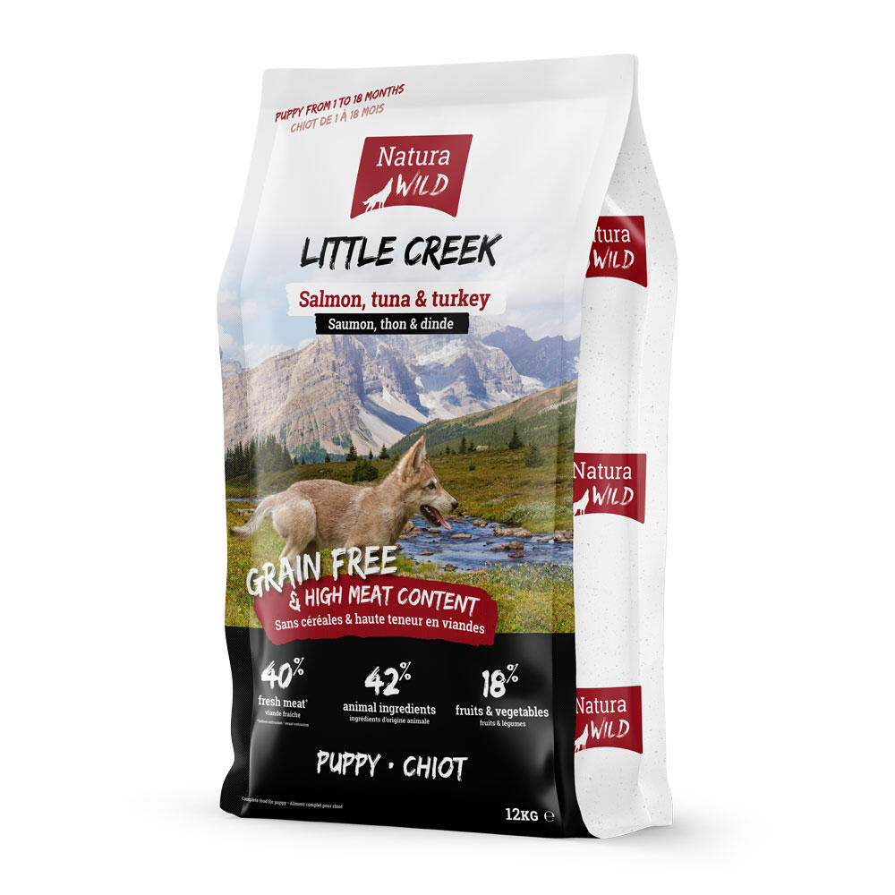 Natura Wild - Croquettes Sans Céréales Saumon Chiot – Natura Wild Little Creek 12kg - Croquette - 12 Kg - Decathlon