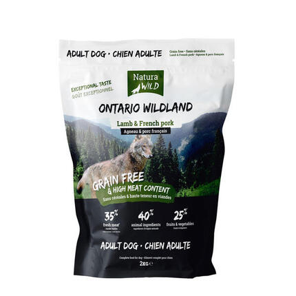 Croquettes Sans Céréales Agneau & Porc – Natura Wild Ontario Wildland 2kg