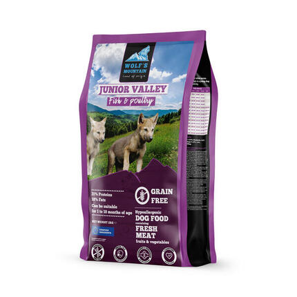 Croquettes Chiot Saumon – Wolf's Mountain Junior Valley 2kg