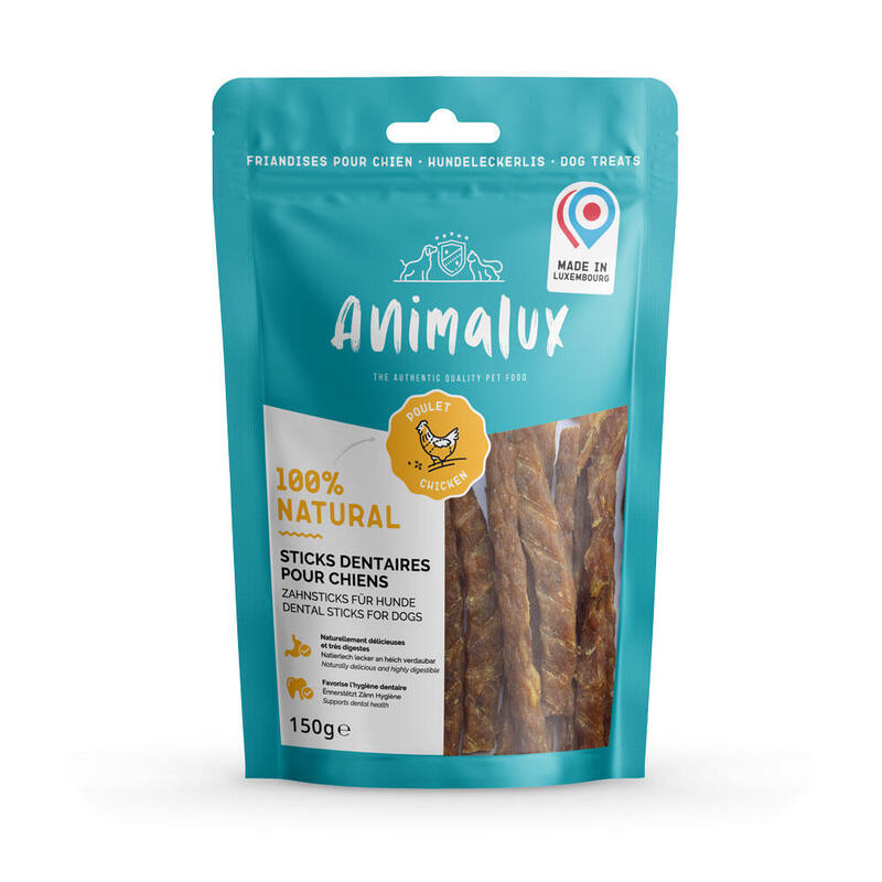 Sticks Dentaires au Poulet pour Chien – Animalux 150g