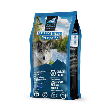 Croquettes Chien Adulte Saumon – Wolf's Mountain Alaska River 12kg