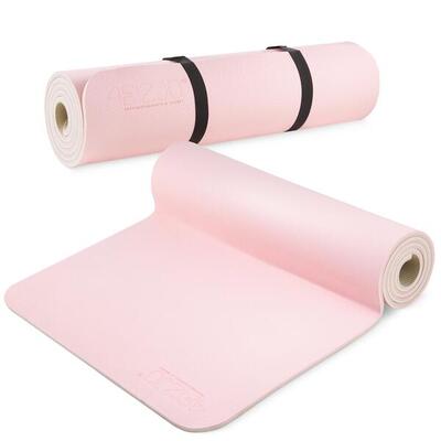 Yogamat fitness tpe antislip pilates stretching 180x60x1cm 4fizjo