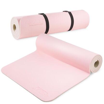 Yogamatte TPE 6mm Rutschfest Fitnessmatte 180x60 Violett Rosa 4FIZJO
