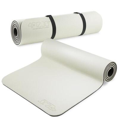 Yogamat fitness tpe antislip pilates stretching ultradun 180x60x0,6cm 4fizjo