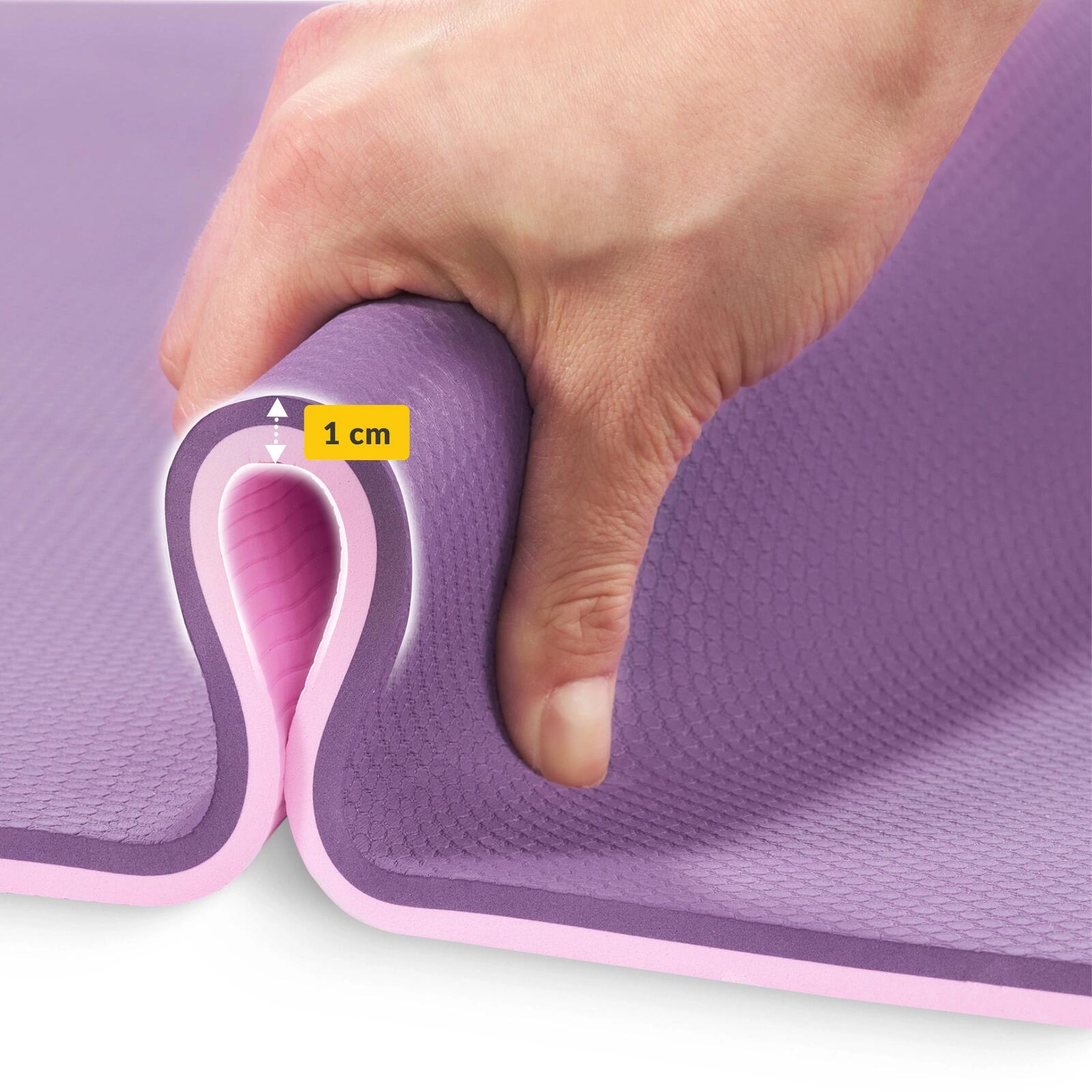 Tappetino yoga fitness pilates antiscivolo TPE 180x60x1 cm 4FIZJO 4/7