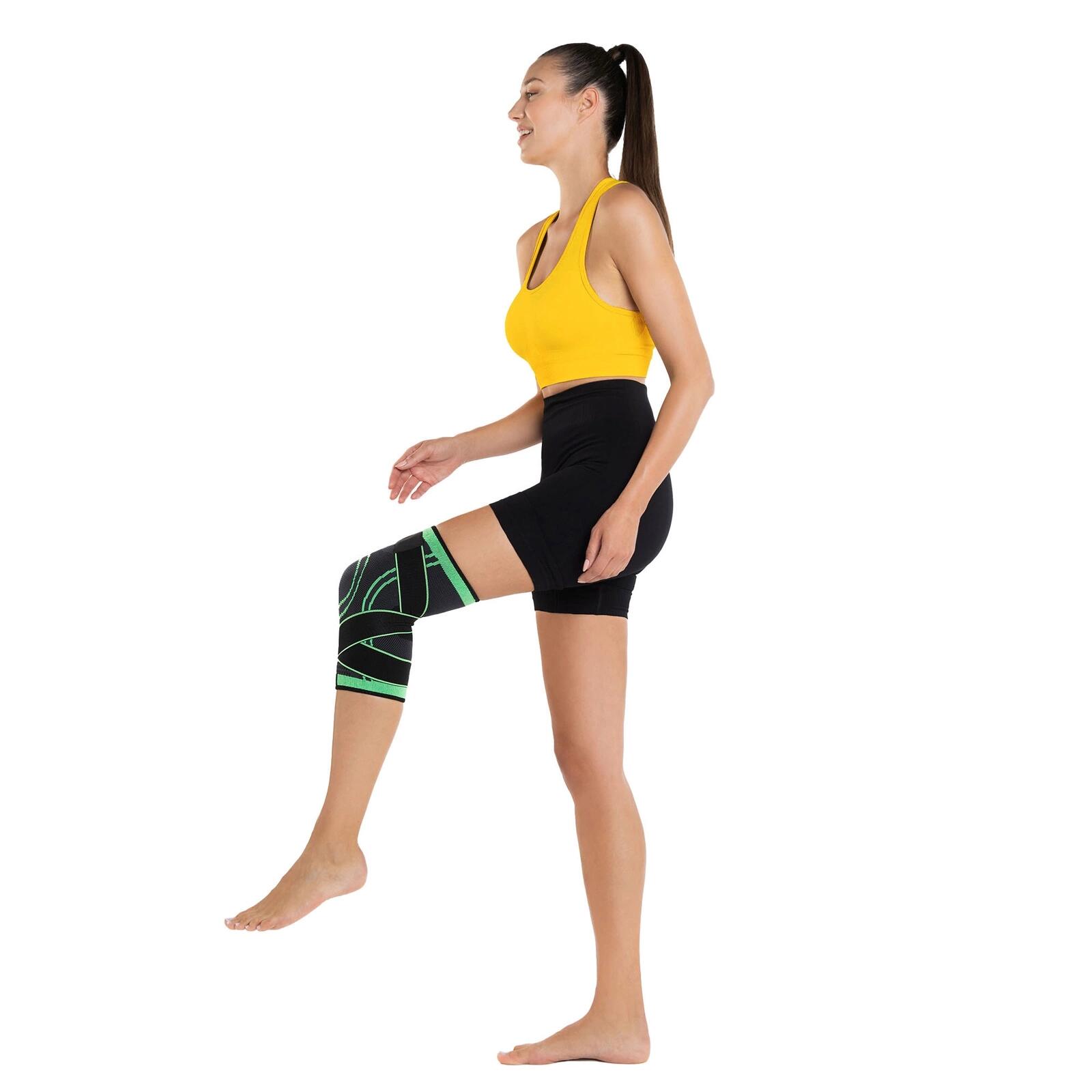 Kniebrace sport compressie stabiliserend ademend comfort FLEX KN01 4FIZJO 7/7