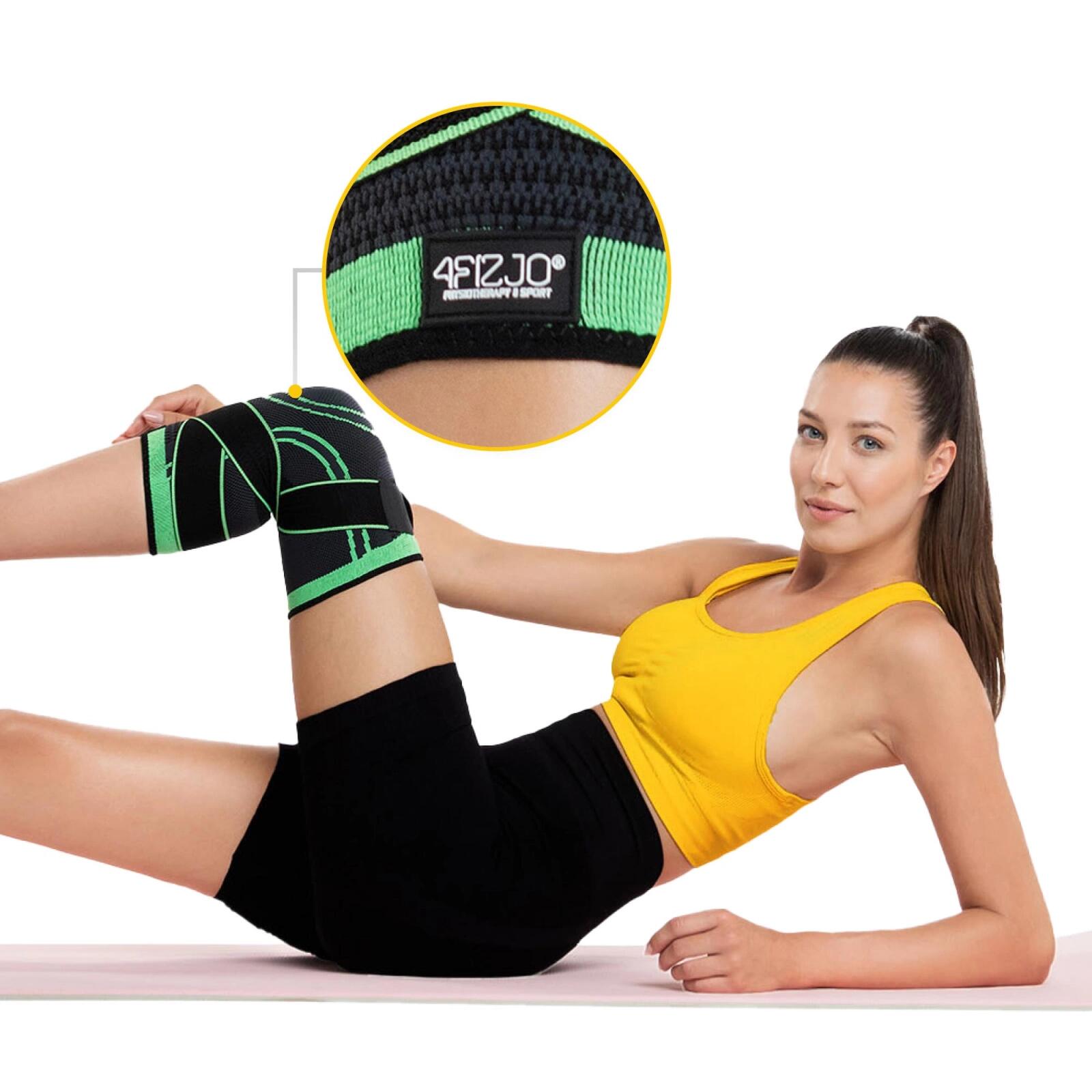 Kniebrace sport compressie stabiliserend ademend comfort FLEX KN01 4FIZJO 4/7