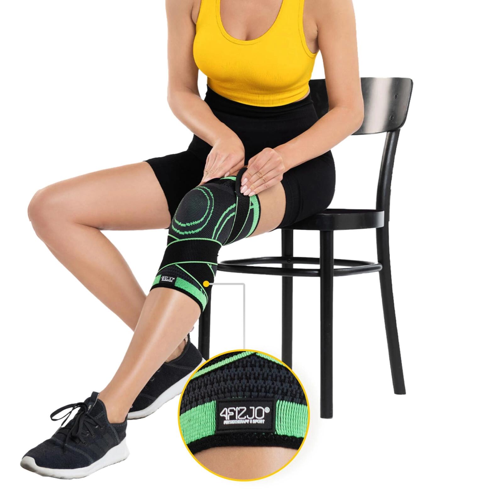 Kniebrace sport compressie stabiliserend ademend comfort FLEX KN01 4FIZJO 5/7