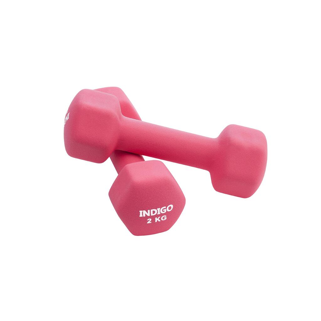 INDIGO Neoprene Hexagonal Dumbbells Non-Slip