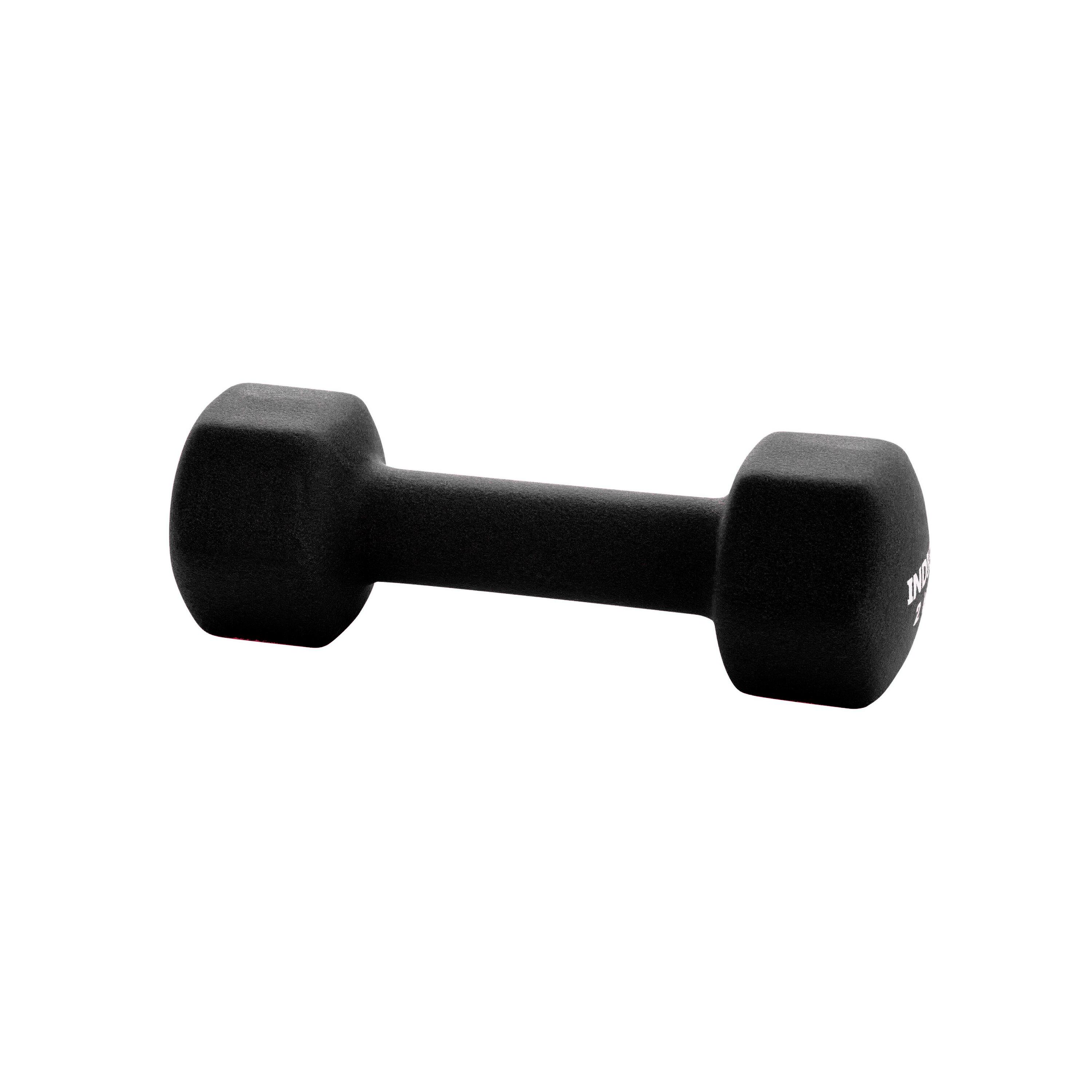 Paire d'Haltères Hexagonaux Fitness en Néoprène INDIGO Noir 1 kg 3/3