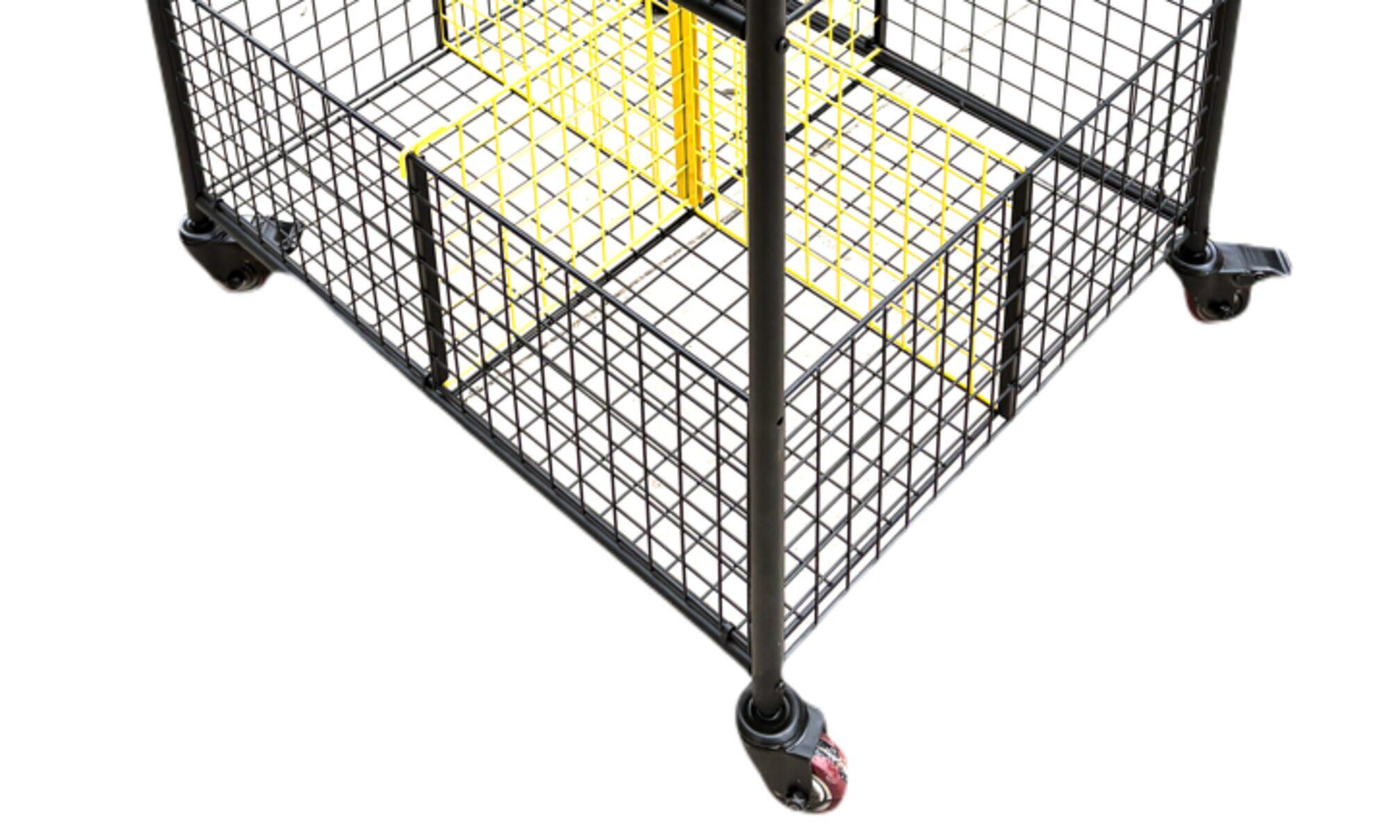 Carrello portaoggetti su rotelle con sezioni, 840 x 700 x 1200 mm 3/4