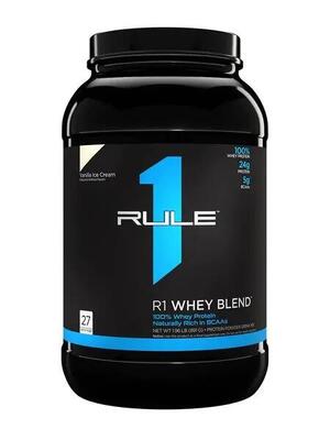Rule1 r1 whey protein (1lb) chocolate fudge - eiwitten - wei-eiwit mix